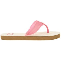 Chanel Pink Thong Sandals