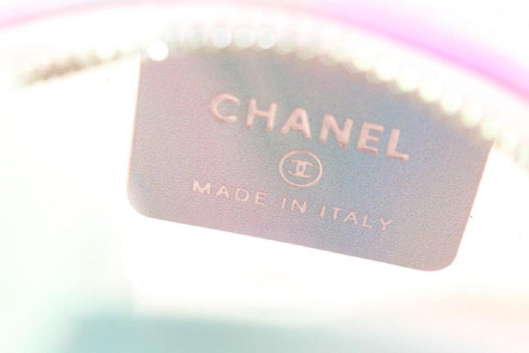 Chanel Pink Translucent Filigree Round Clutch w/ Chain Crossbody Bag  289ca513