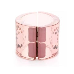 Chanel Pink Transparent Pearl Cc Cuff 2008 Spring Bracelet