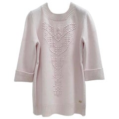 Chanel Pink Tunic Sweater Tops