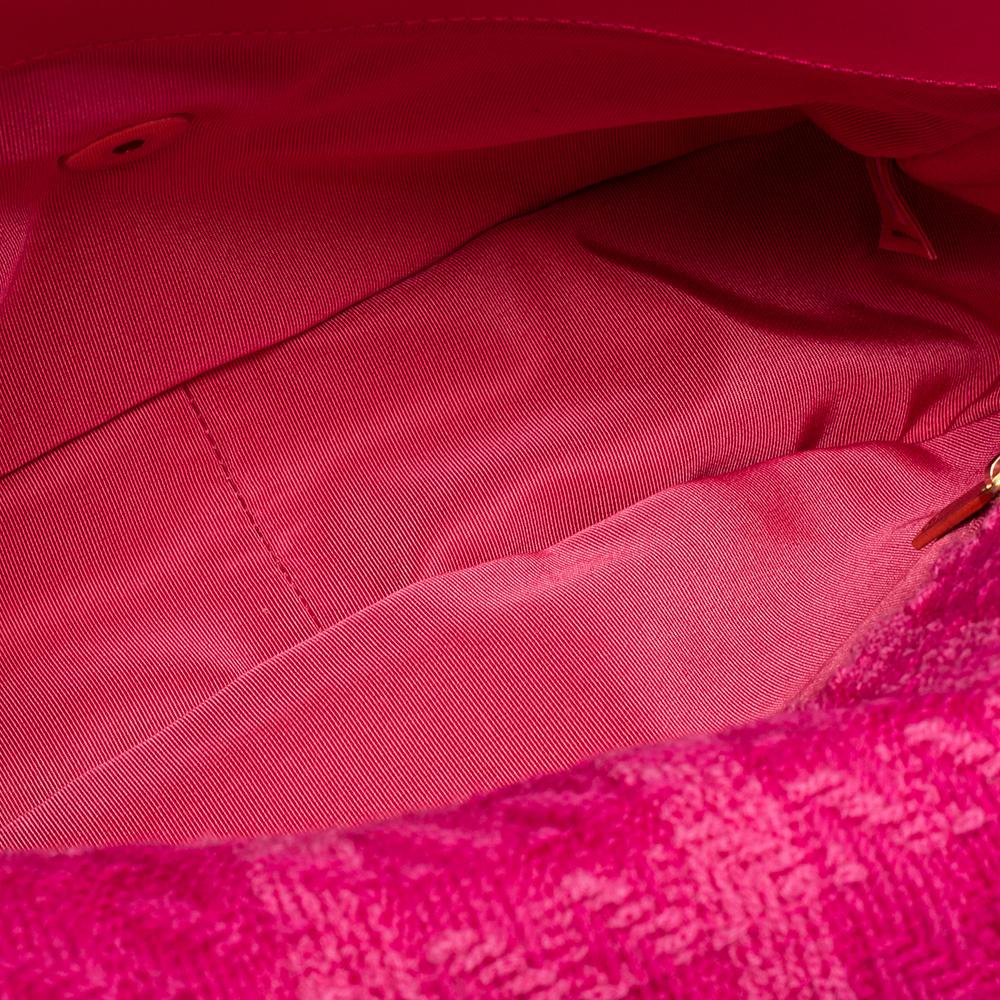 Chanel Pink Tweed 19 Large Flap Bag 3