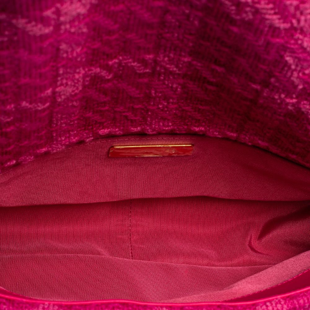 Chanel Pink Tweed 19 Large Flap Bag 4