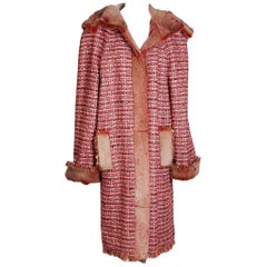 Chanel Pink Tweed and Fur Parka, Fall 2001