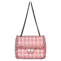Chanel Pink Tweed Braid 2.55 Reissue Shoulder Bag circa 2015