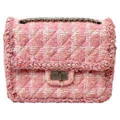 Chanel Pink Tweed Braid 2.55 Reissue Shoulder Bag circa 2015