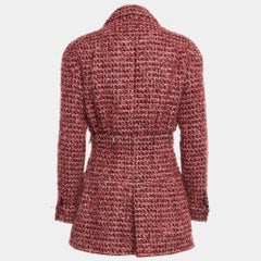 Chanel Pink Tweed Cara Delevingne Style Jacket M