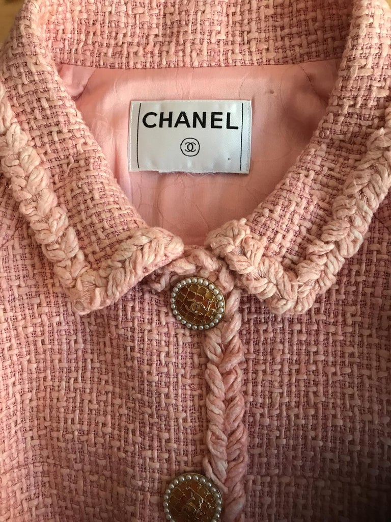 Chanel Pink Tweed Dress and Short Jacket For Sale at 1stDibs