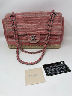 Chanel Pink Tweed Flap Bag