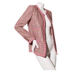 Chanel Chaqueta de tweed rosa 02P Colección Primavera 2002 Talla 40 (Karl Lagerfeld)