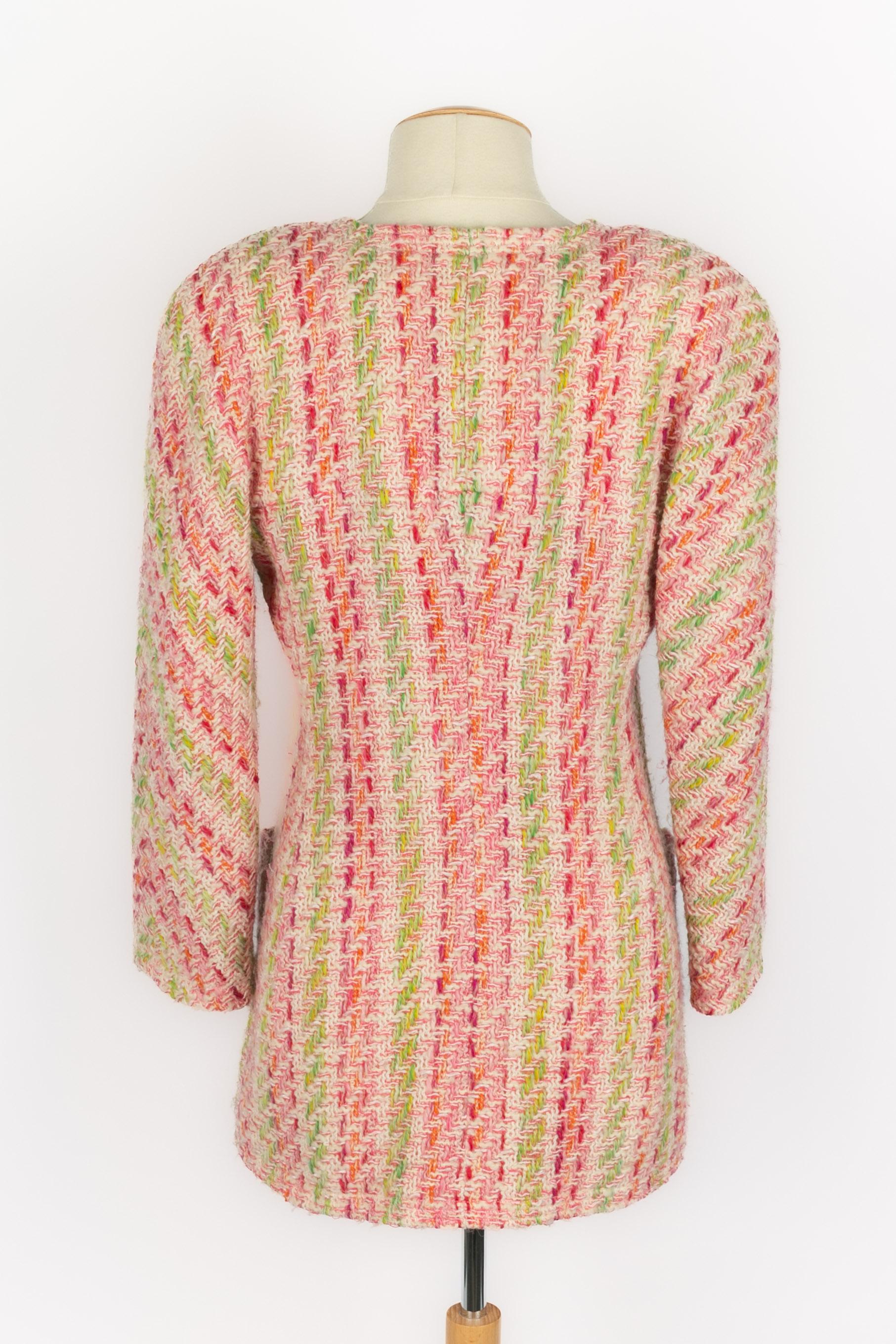 Chanel Rosa Tweed-Jacke Damen im Angebot