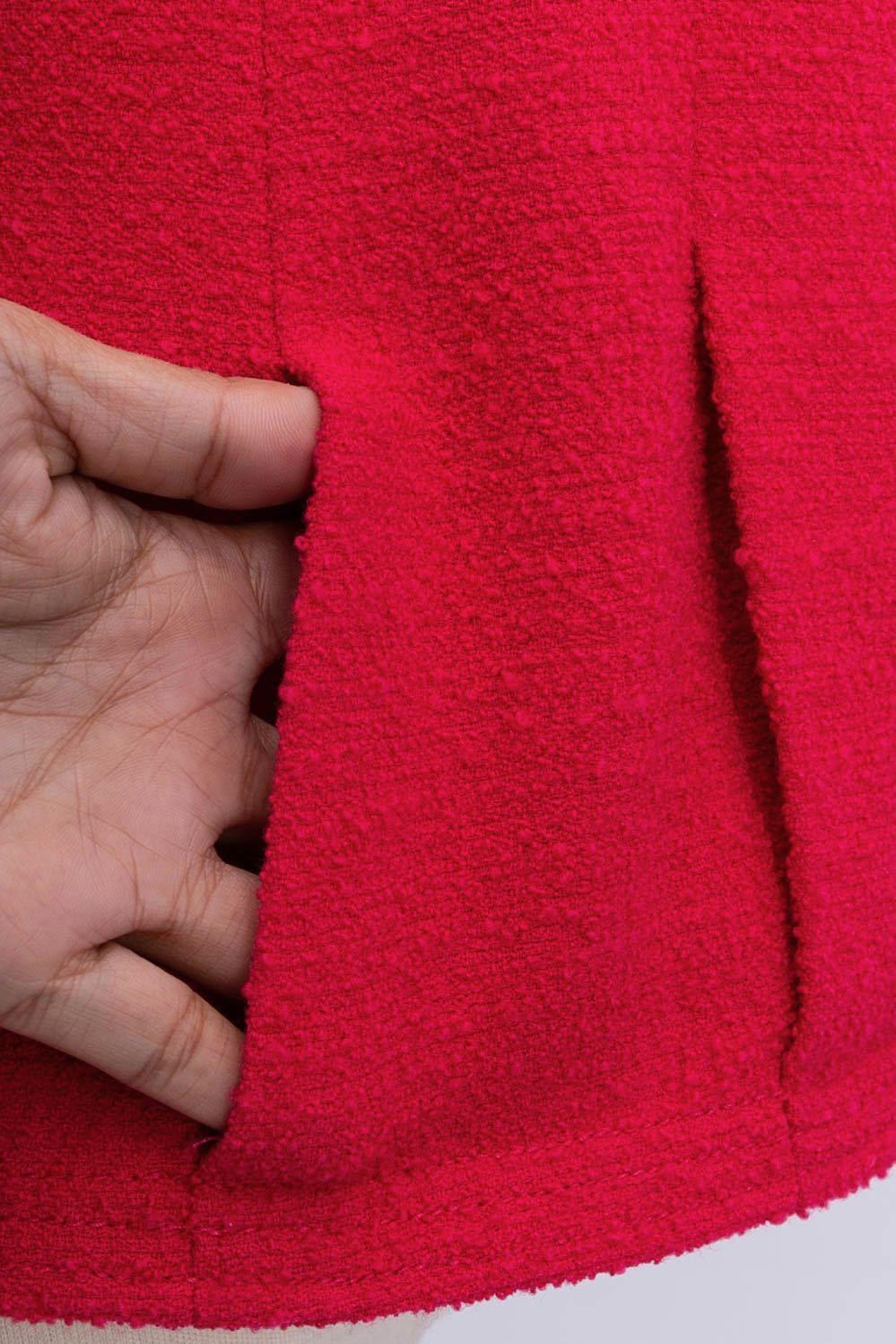 Chanel pink tweed jacket For Sale 1