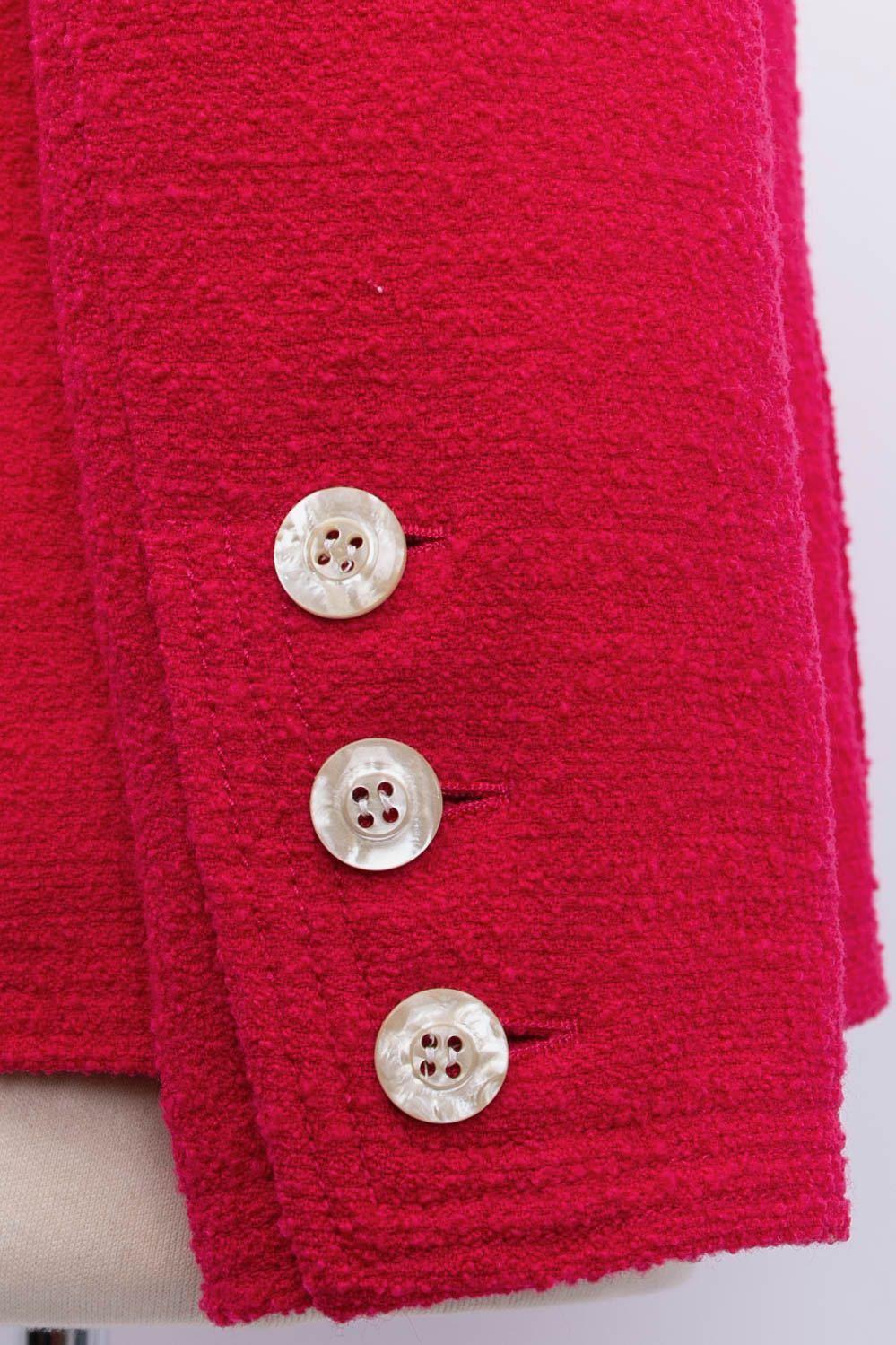 Chanel pink tweed jacket For Sale 2