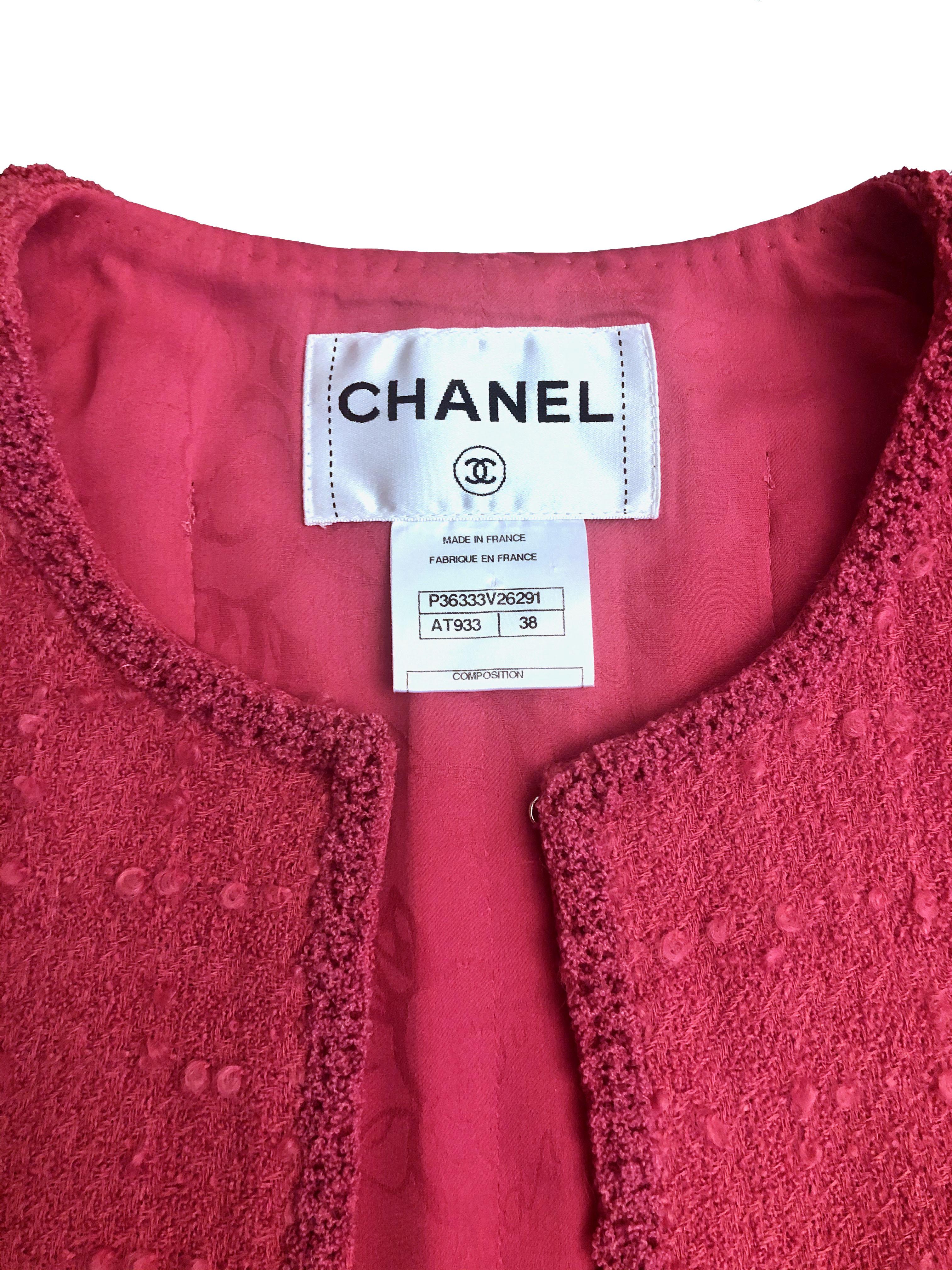 Women's Chanel Pink Tweed Jacket