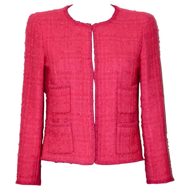 Chanel Pink Tweed Jacket at 1stDibs | ralph lauren vest