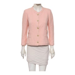 Chanel Pink Tweed Jacket with CC Buttons