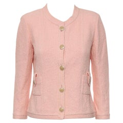 Chanel Pink Tweed Jacket with CC Buttons
