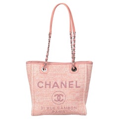 Chanel Pink Tweed & Lurex Mini Deauville Tote
