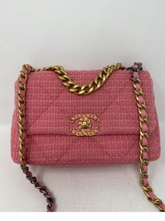 Chanel Pink Tweed Medium 2019 Bag