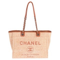 Chanel Pink Tweed Small Deauville Tote