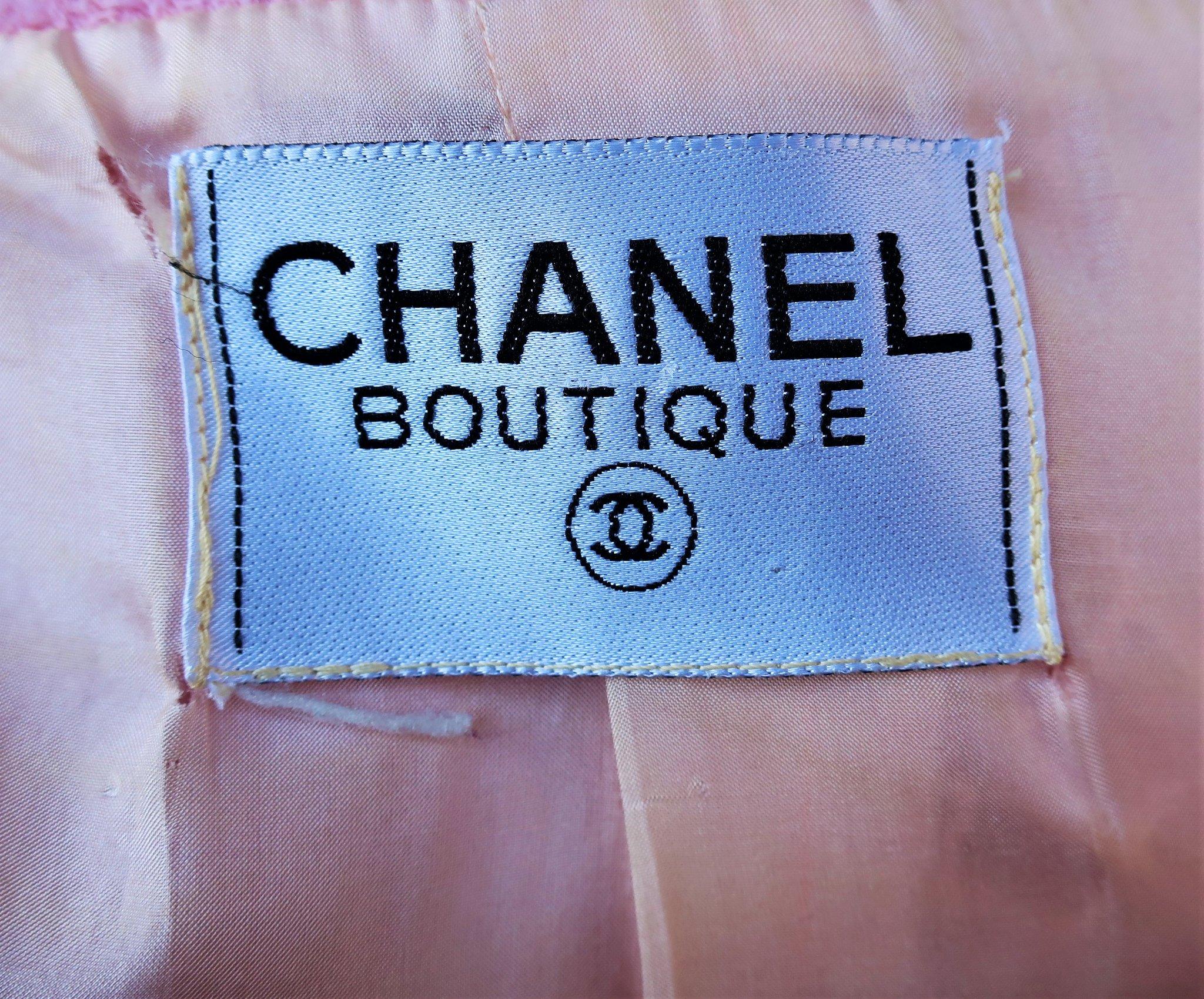 Chanel Rosa Tweed-Anzug 1995 6