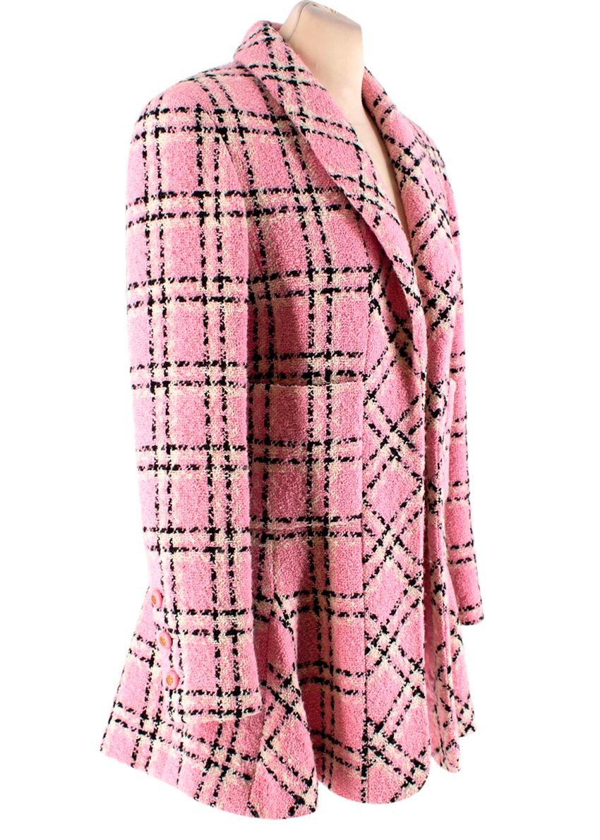 Wool Tweed Longline Jacket 36 