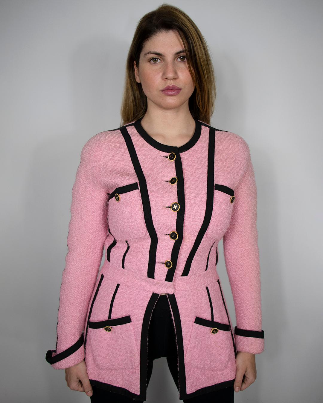 Chanel pink vintage iconic jacket at 1stDibs pink chanel jacket, buy