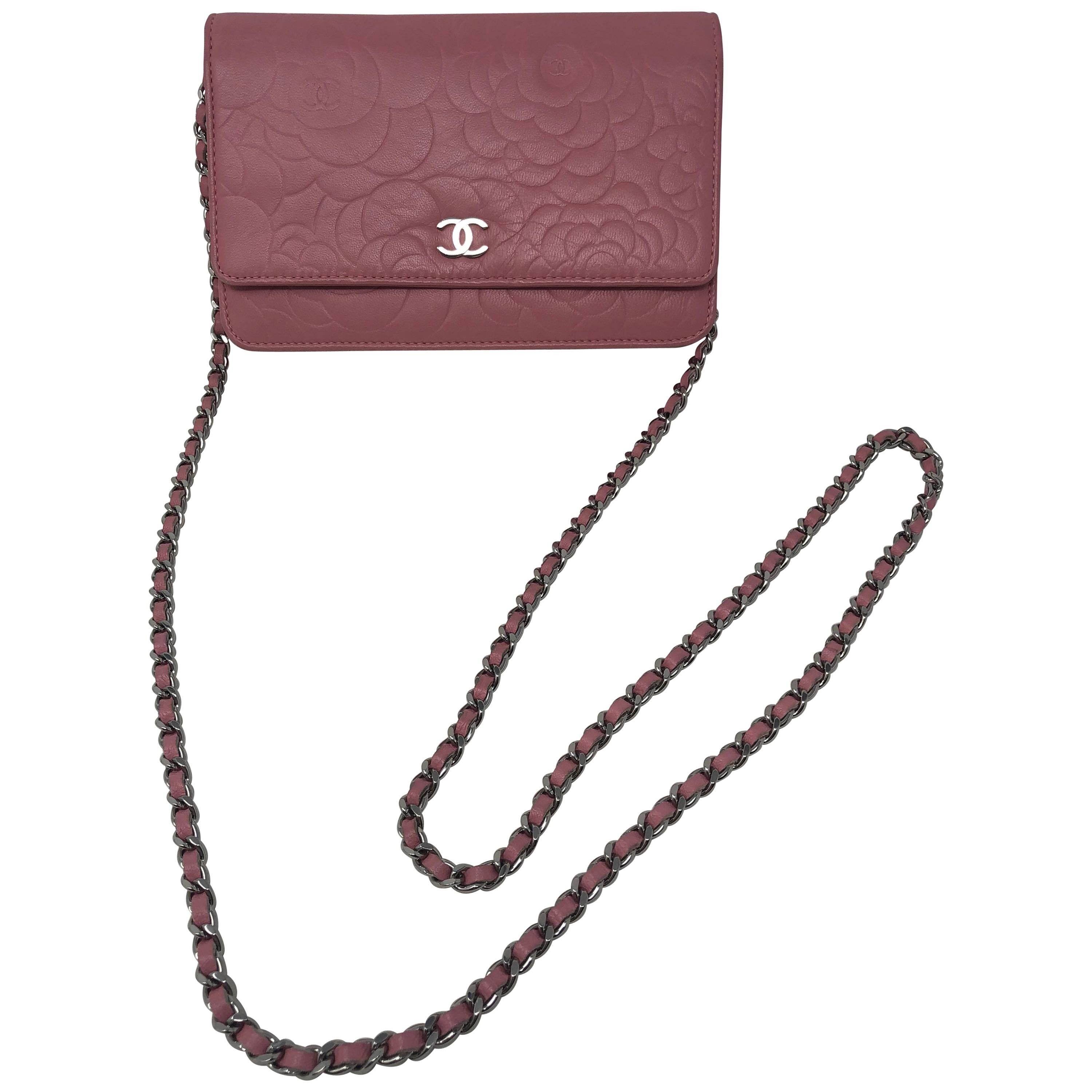 Chanel Pink Wallet On A Chain Crossbody 