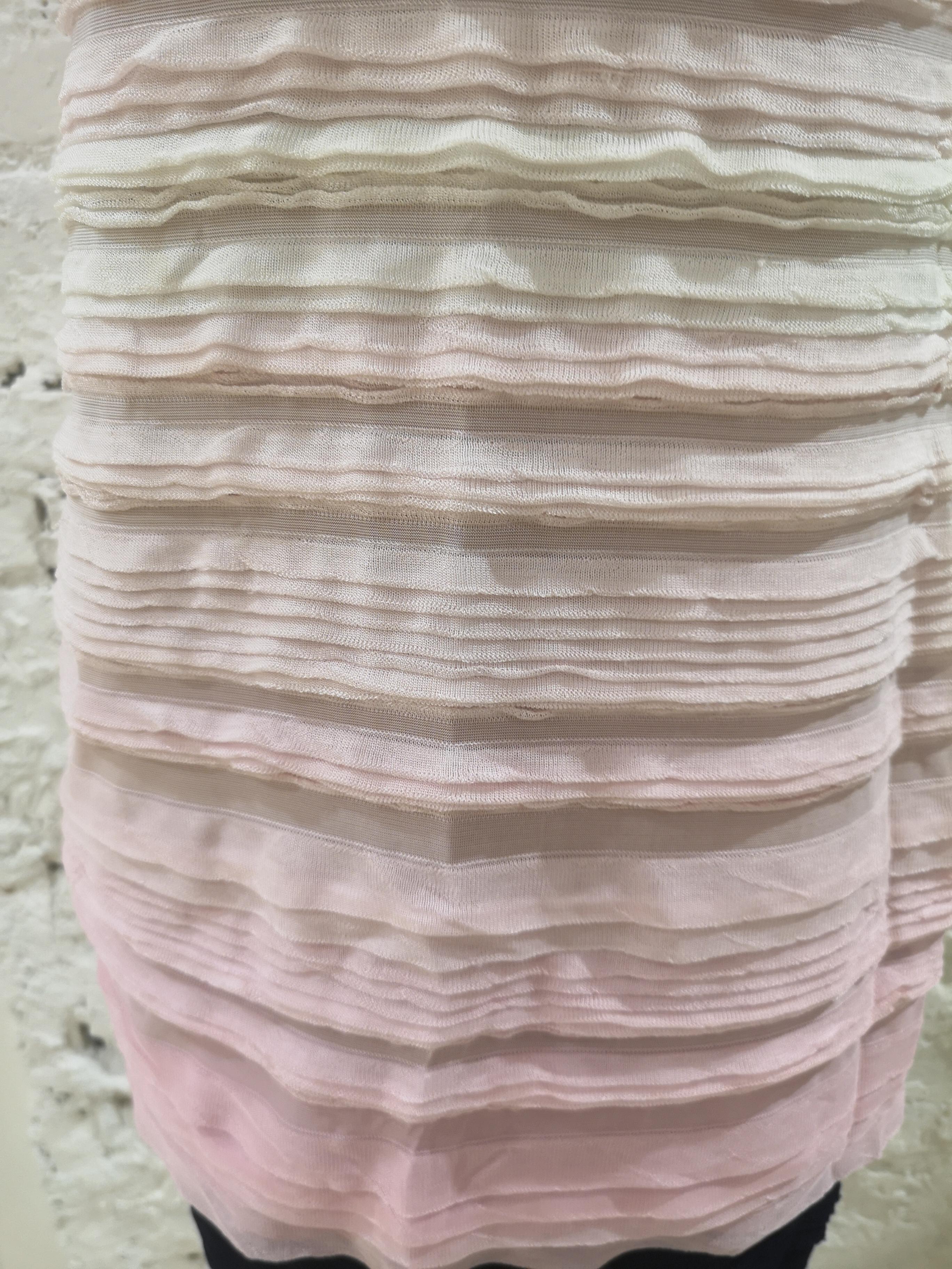 Chanel Pink white and blue multicoloured viscose dress 3