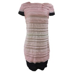 Chanel Pink white and blue multicoloured viscose dress