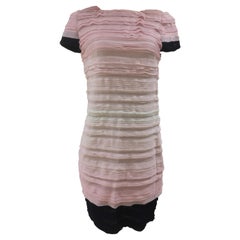 Robe en viscose multicolore rose, blanche et bleue Chanel