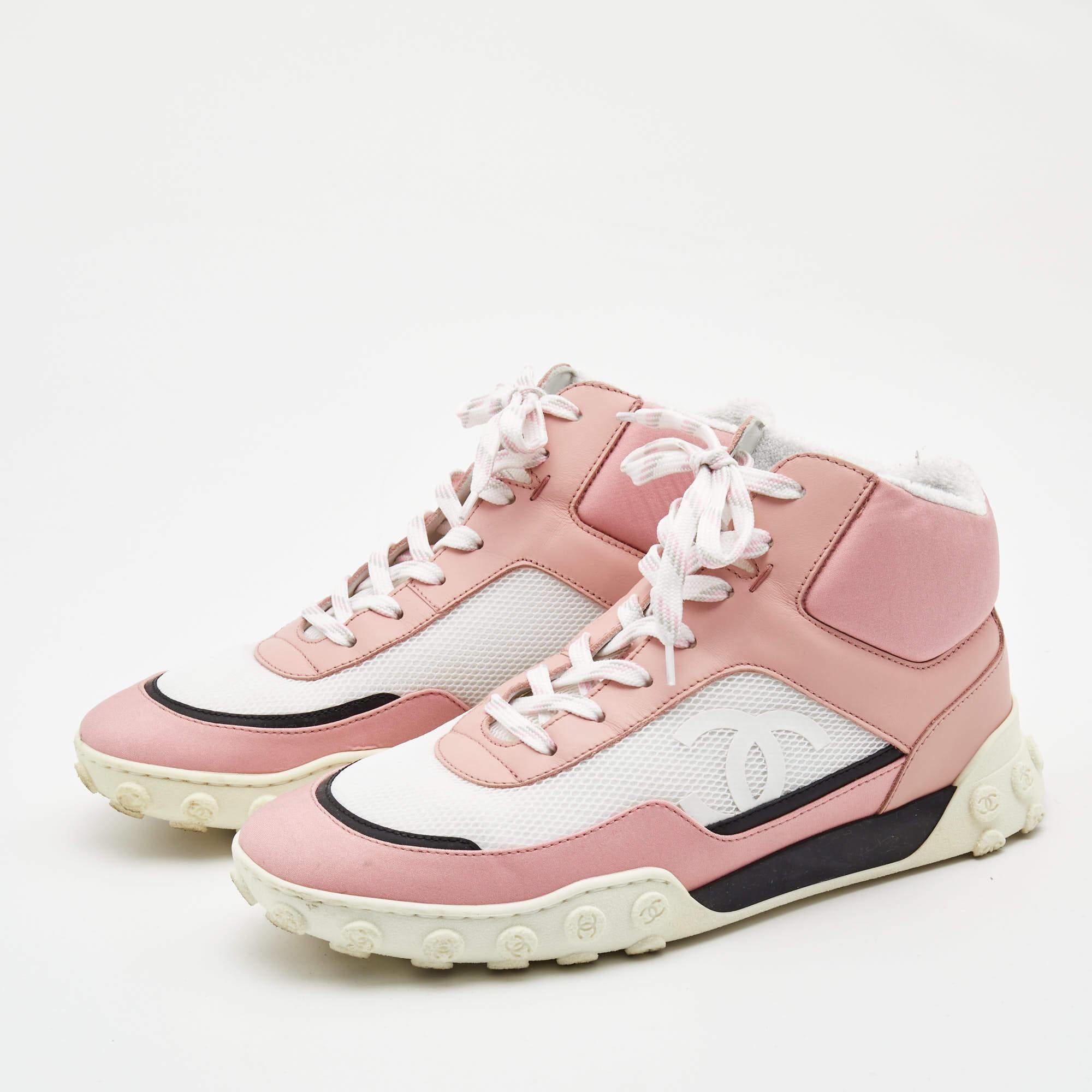 pink chanel trainers
