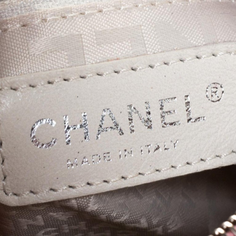Chanel Pink/White Woven Fabric and Leather LAX Accordion Bag at 1stDibs