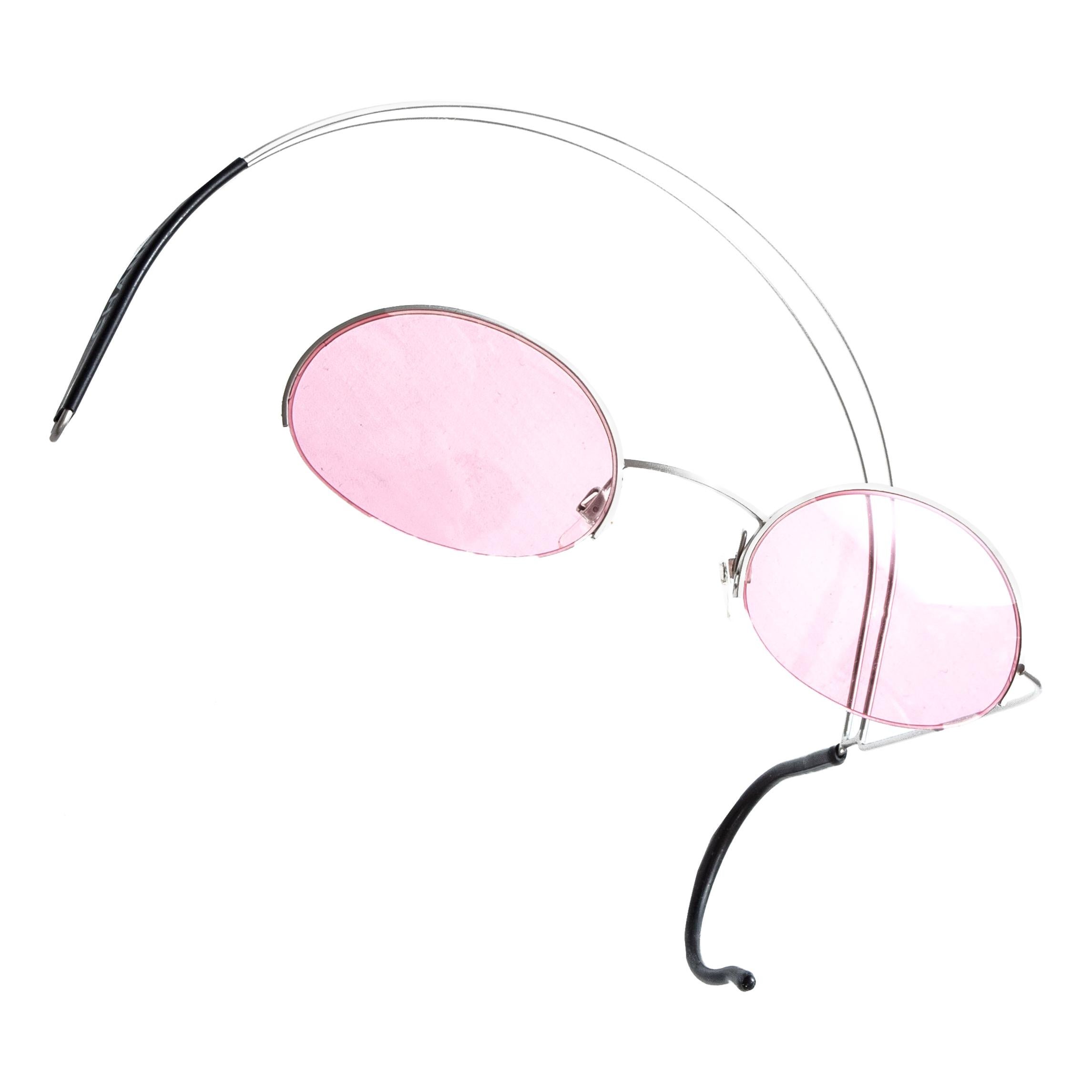 Chanel pink wire headband sunglasses, ss 1999
