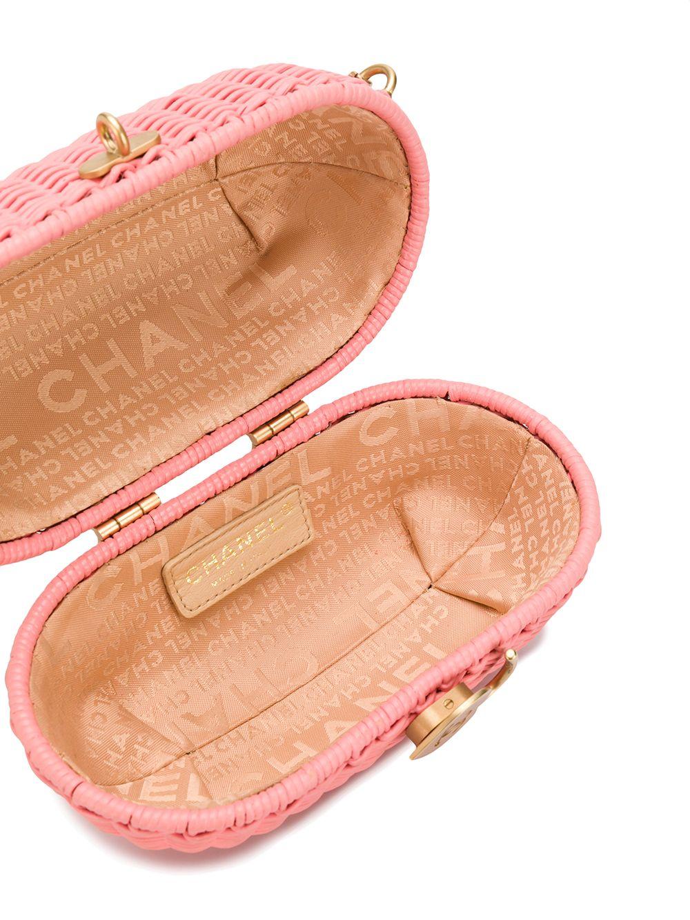 Women's Chanel Pink Woven Padlock Bag