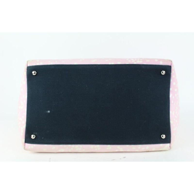 Chanel - Sac fourre-tout en tissu éponge rose et noir avec logo CC 929c97 en vente 2