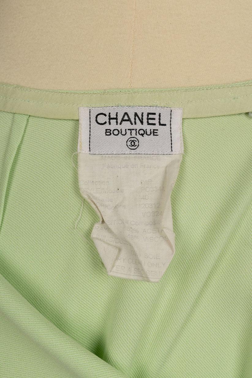 Ensemble Chanel couleur pistache Taille 40FR Printemps 1994 en vente 13