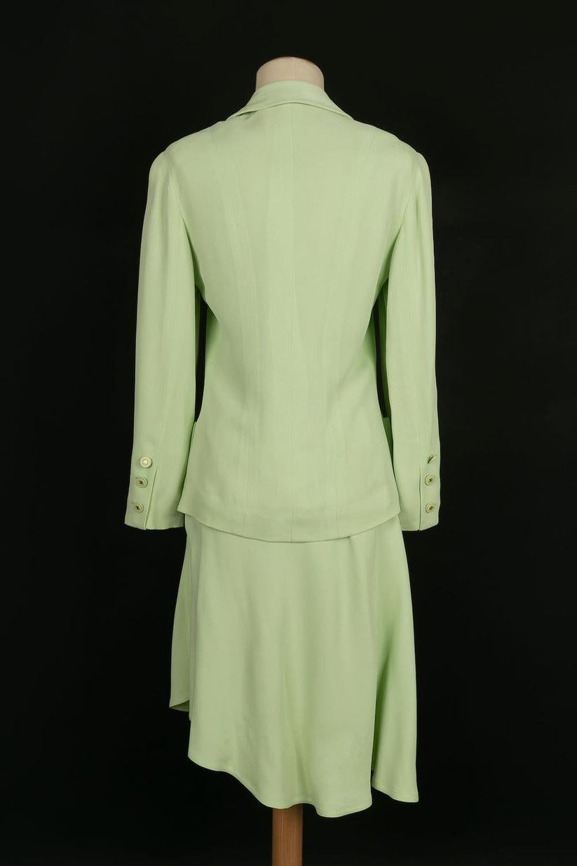 Chanel Pistachio Color Outfit Size 40FR Spring, 1994 For Sale 1
