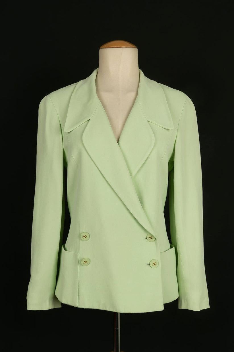 Chanel Pistachio Color Outfit Size 40FR Spring, 1994 2
