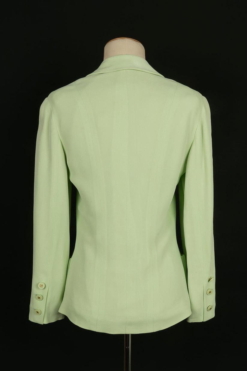 Chanel Pistachio Color Outfit Size 40FR Spring, 1994 For Sale 4