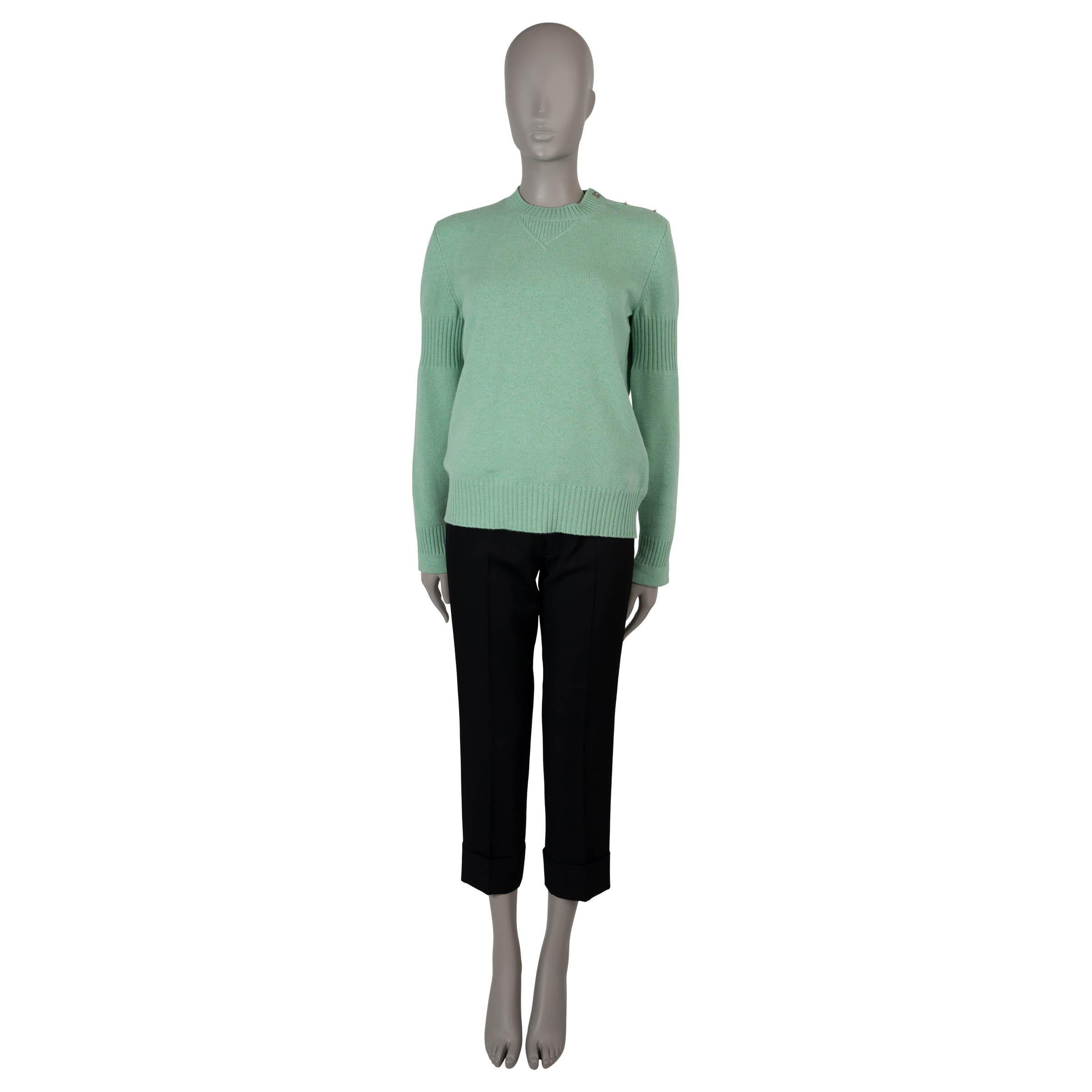 CHANEL pull à col roulé en cachemire 15P CC TUNRLOCK vert pistache 40 M. Pour femmes en vente