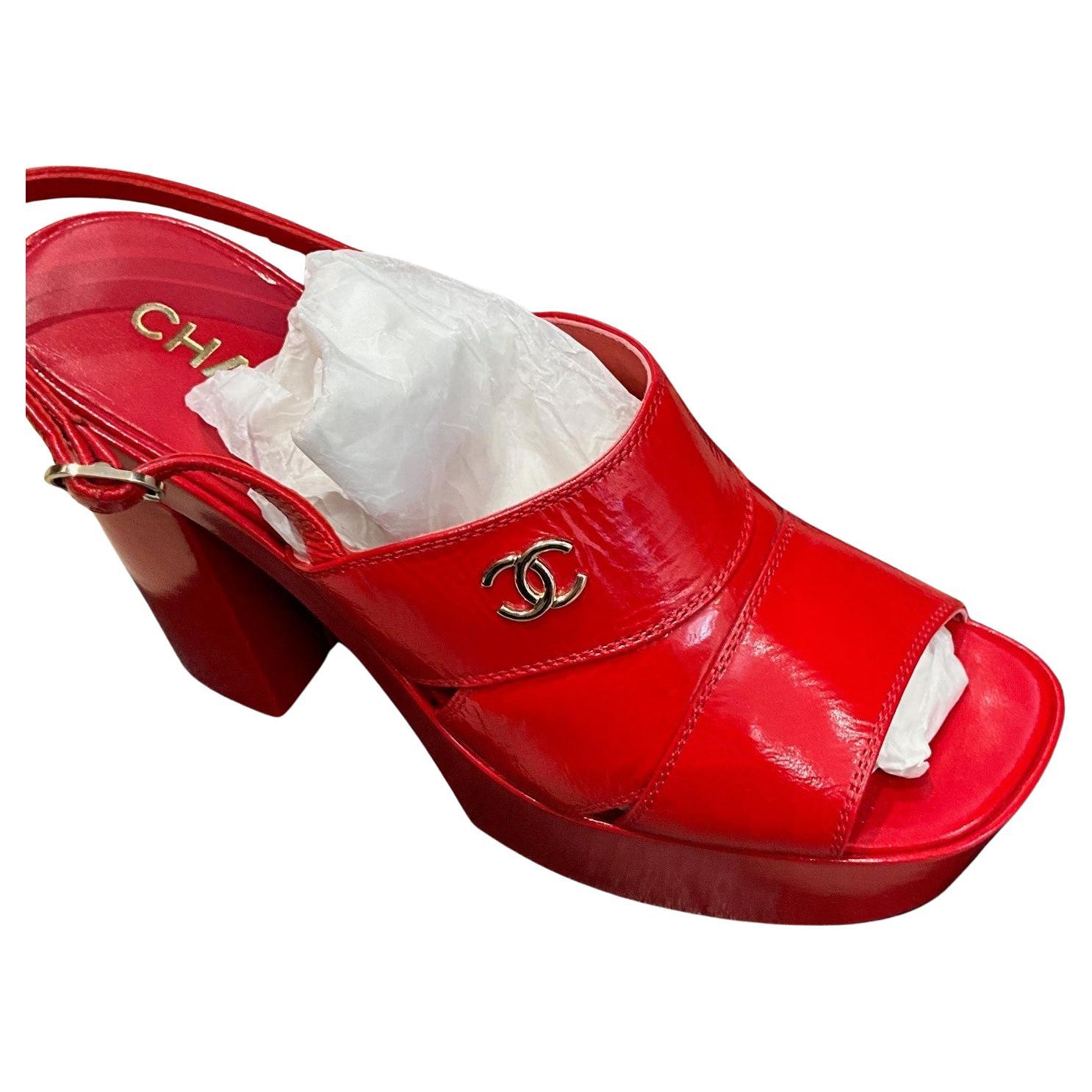 Chanel Platform Sandal New Size EU 41 For Sale