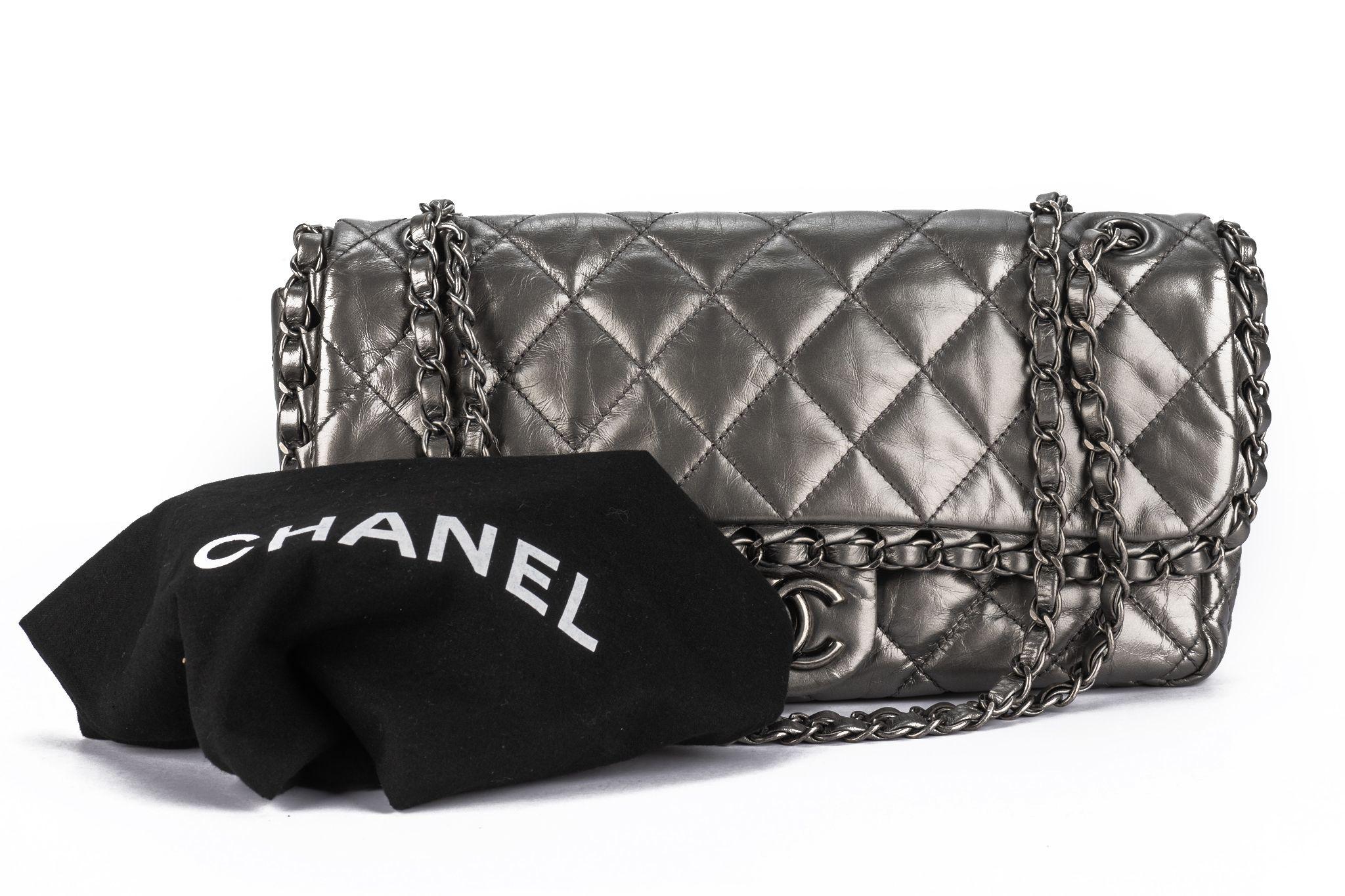 Chanel Platinum Chain Me Flap Bag For Sale 10