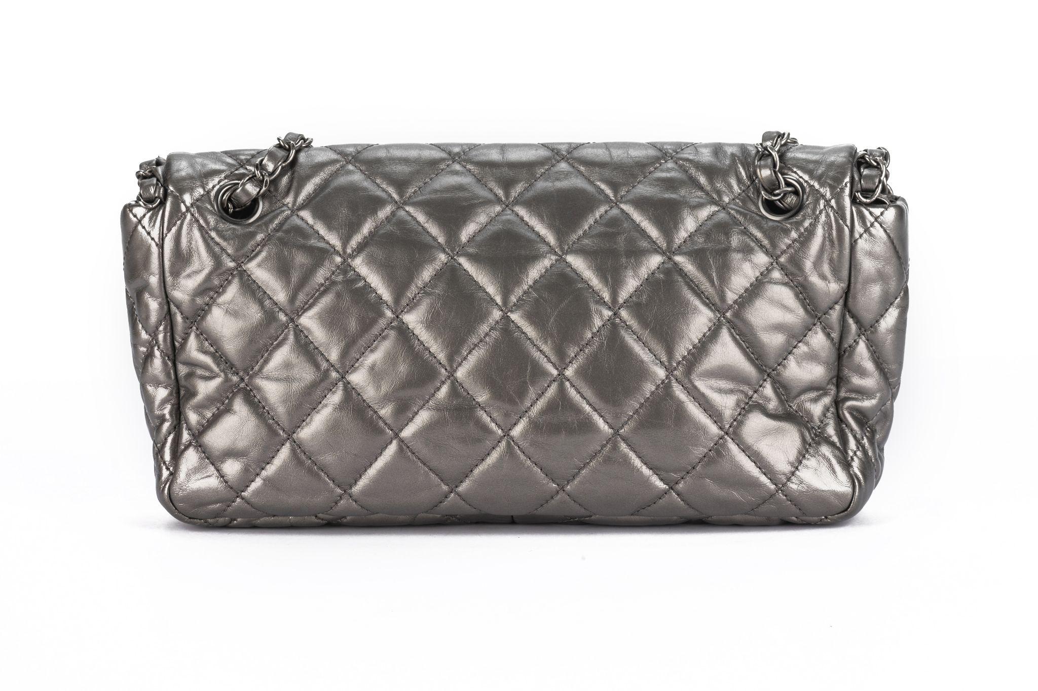 Chanel Platinum Chain Me Flap Bag In Excellent Condition For Sale In West Hollywood, CA