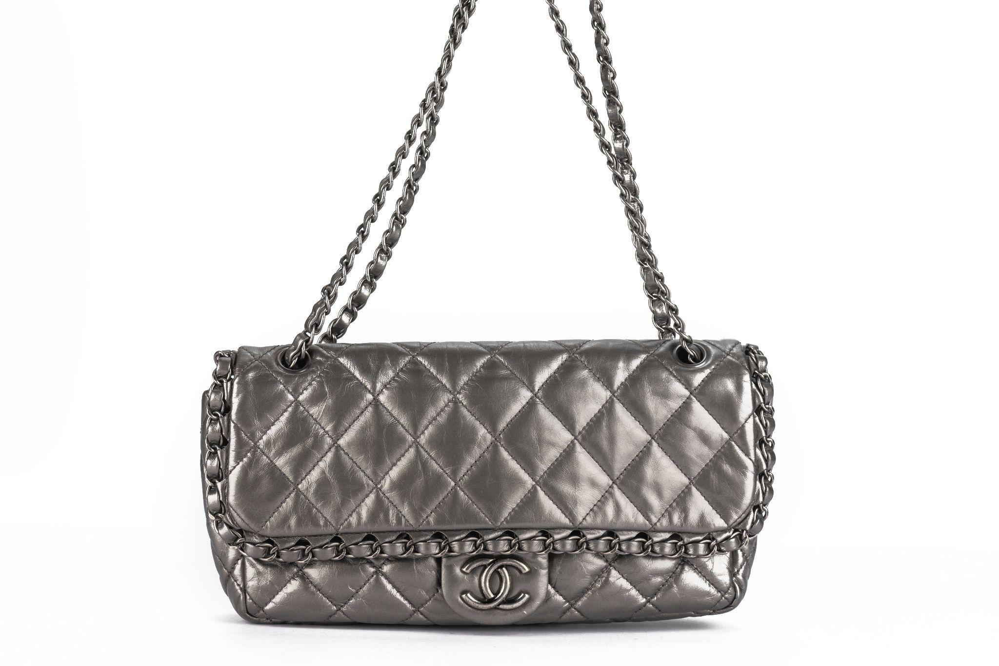 Chanel Platinum Chain Me Flap Bag For Sale 1