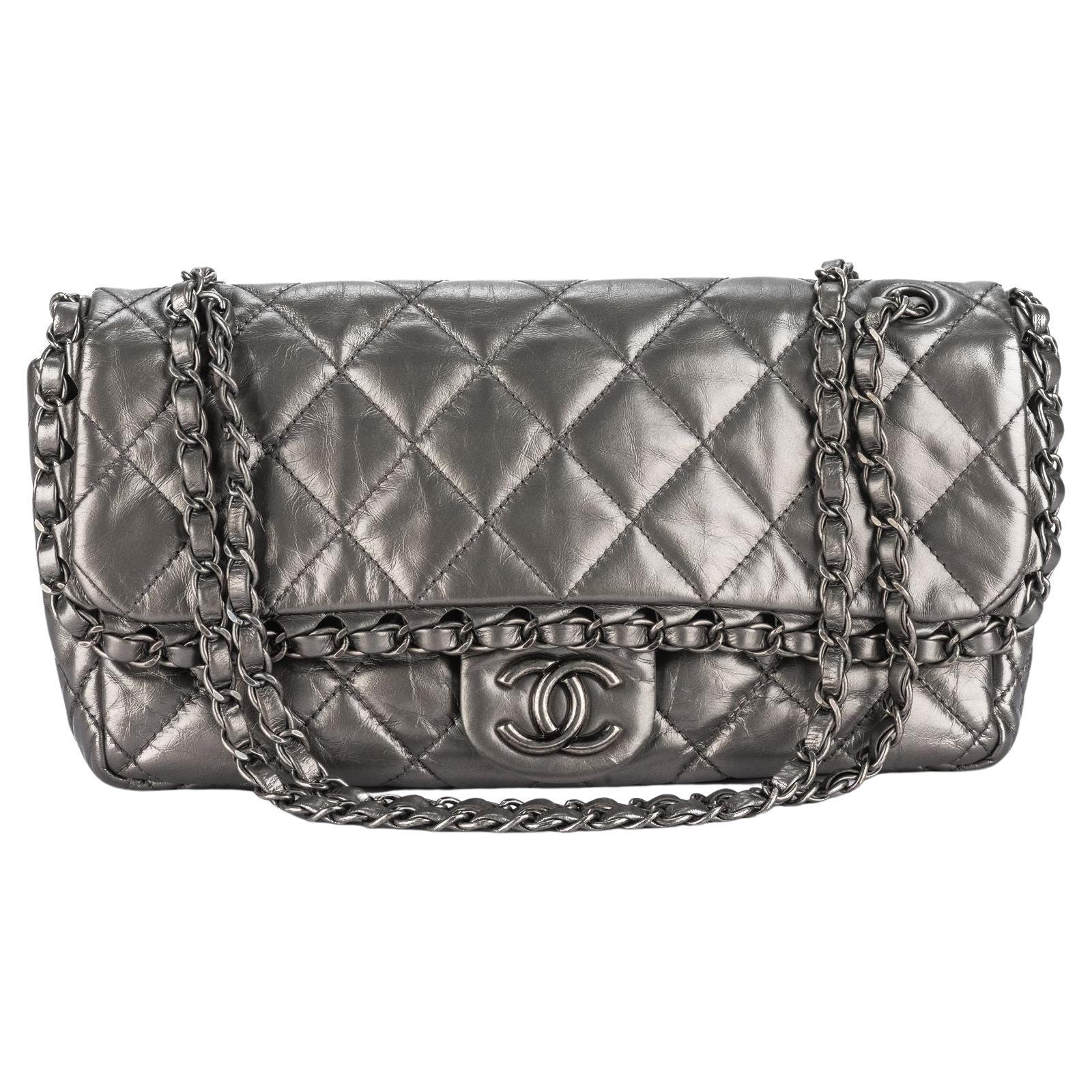 Chanel Platinum Chain Me Flap Bag For Sale
