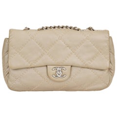 Chanel Platinum Flat Quilted Medium Flap