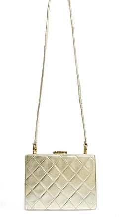 Chanel Platinum Leather Box Bag