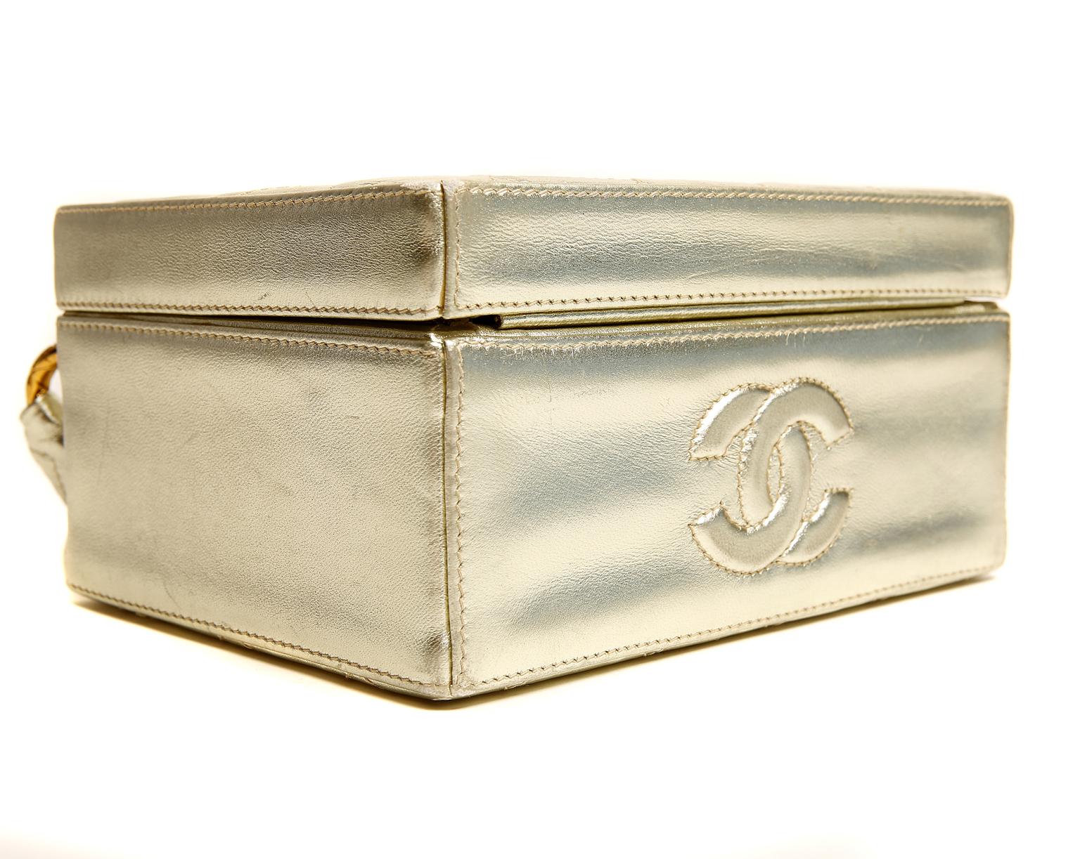 Men's Chanel Platinum Leather Box Bag