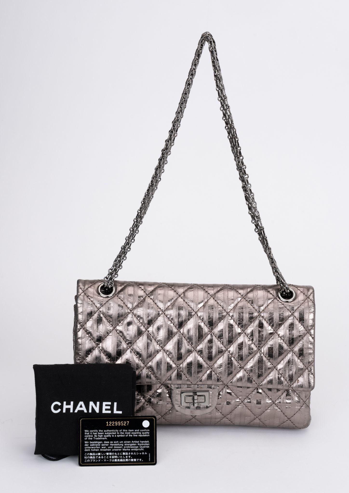 Chanel Platinum Tuxedo Reissue Flap For Sale 6