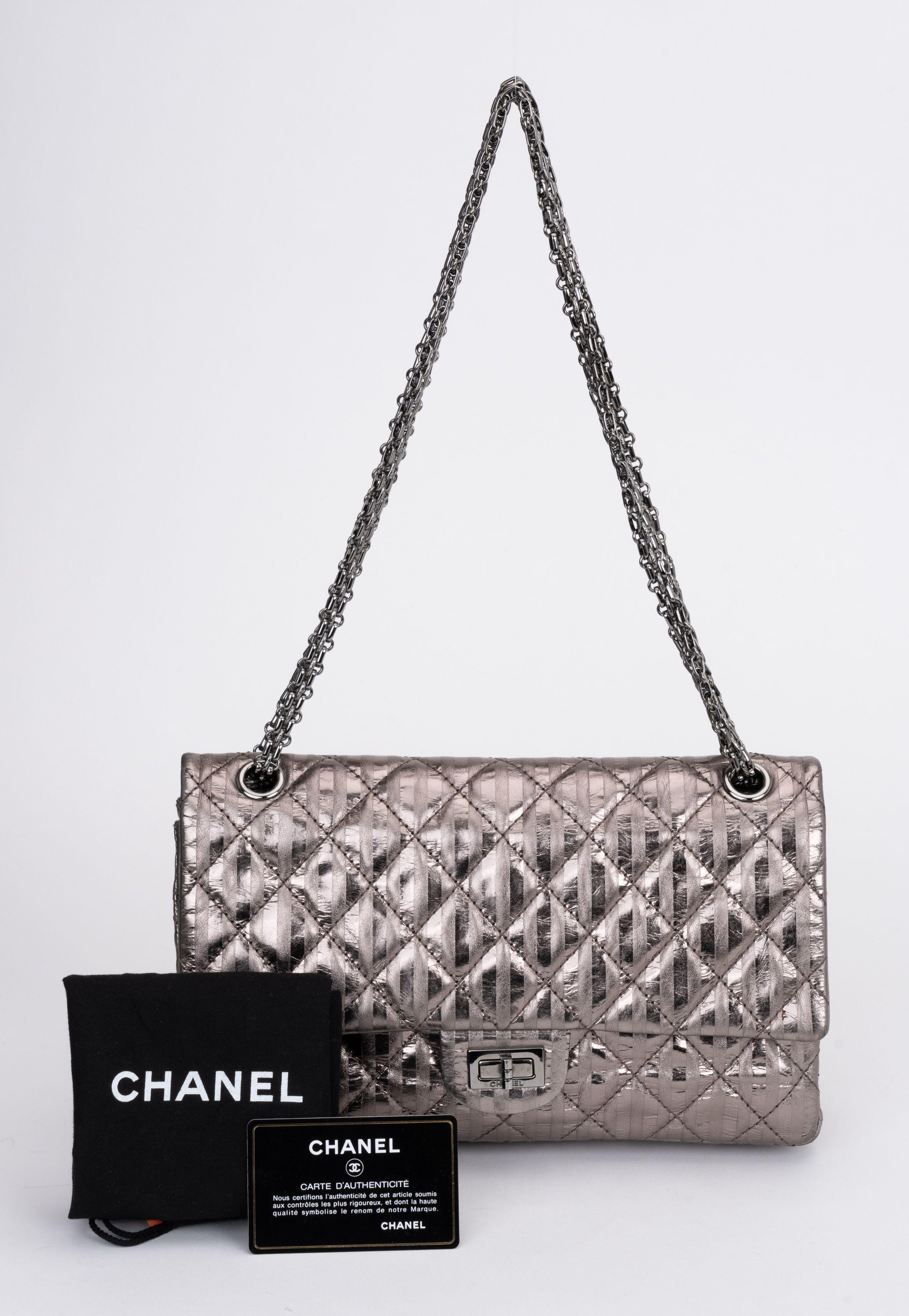 Chanel Platinum Tuxedo Reissue Flap For Sale 5